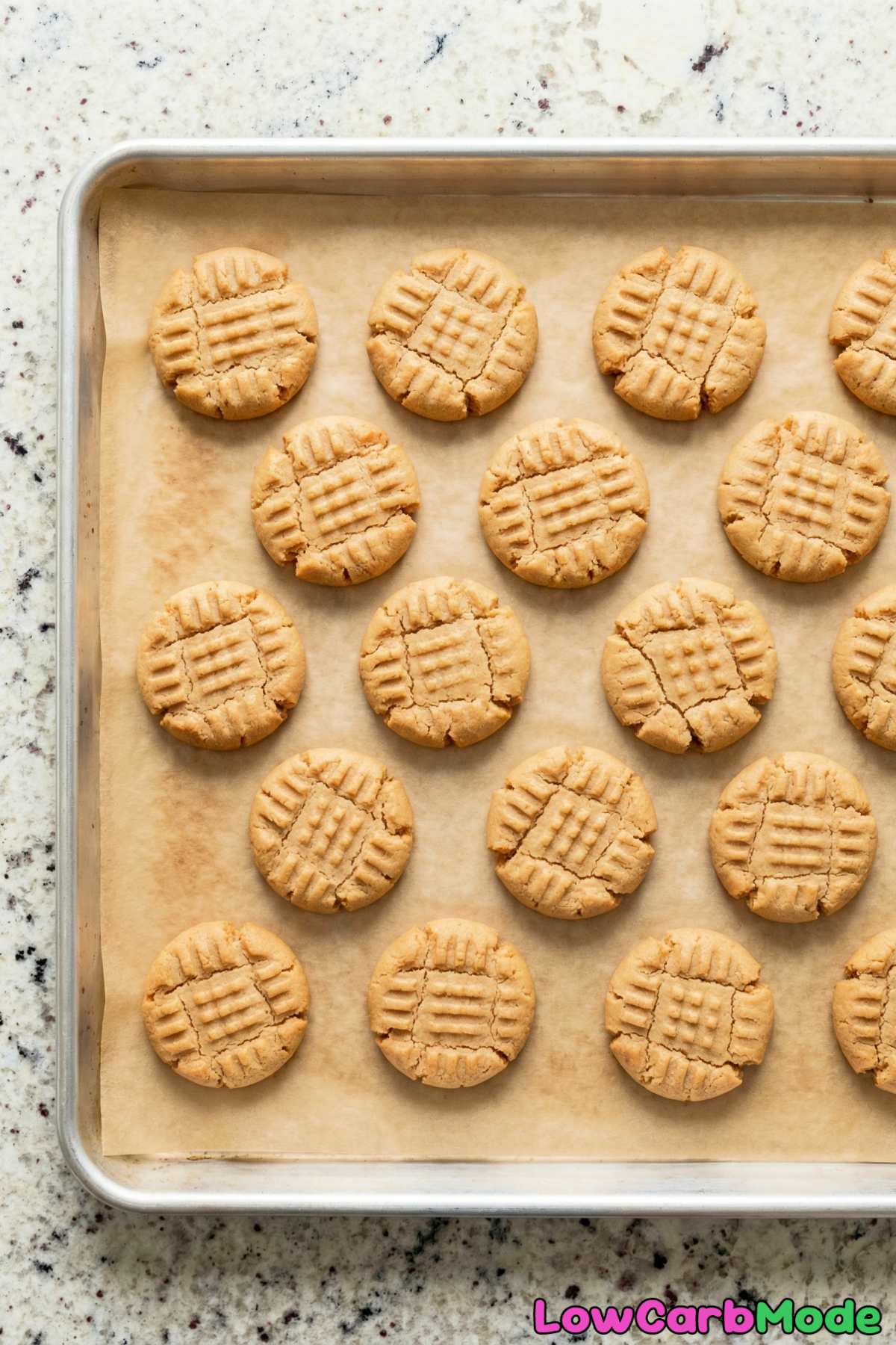 Warm low carb peanut butter cookies batch