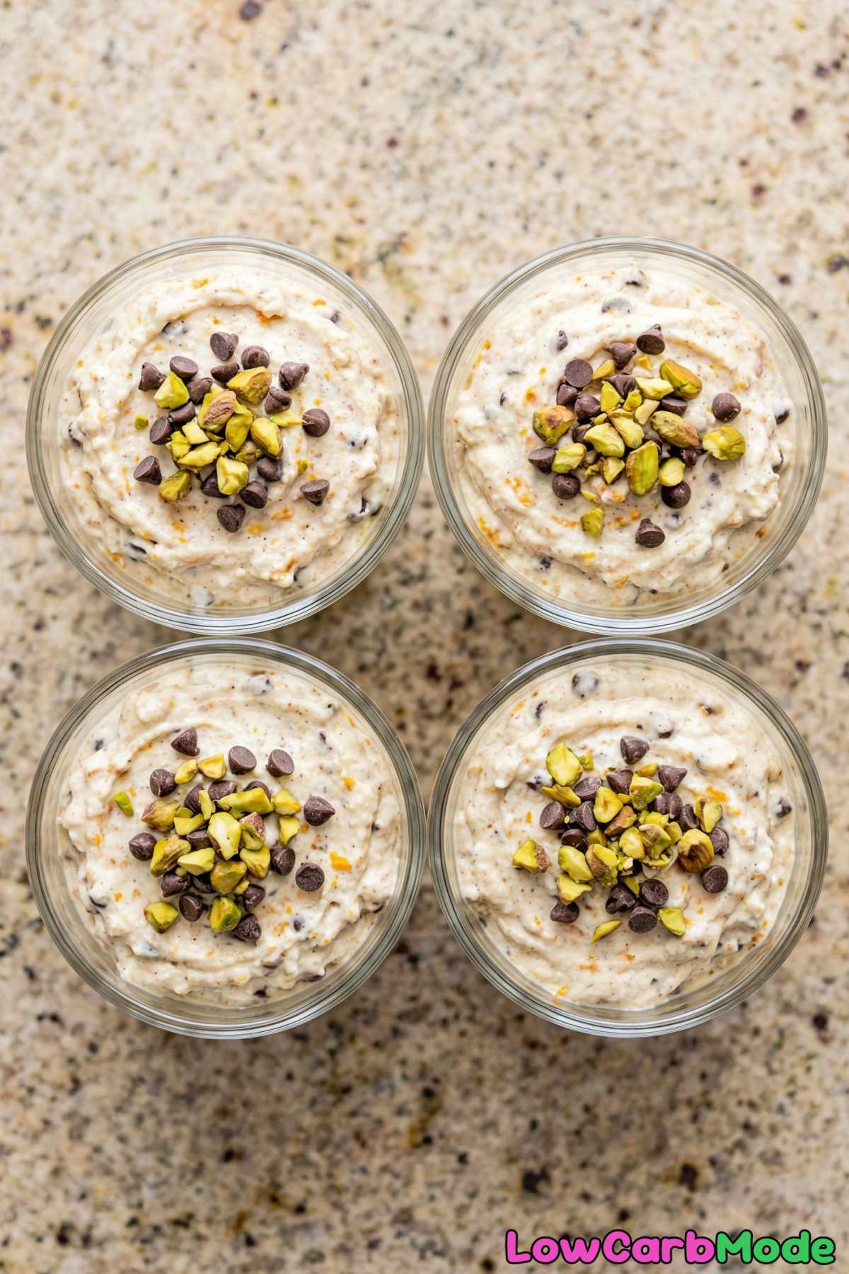 Irresistible low carb cannoli cream cups