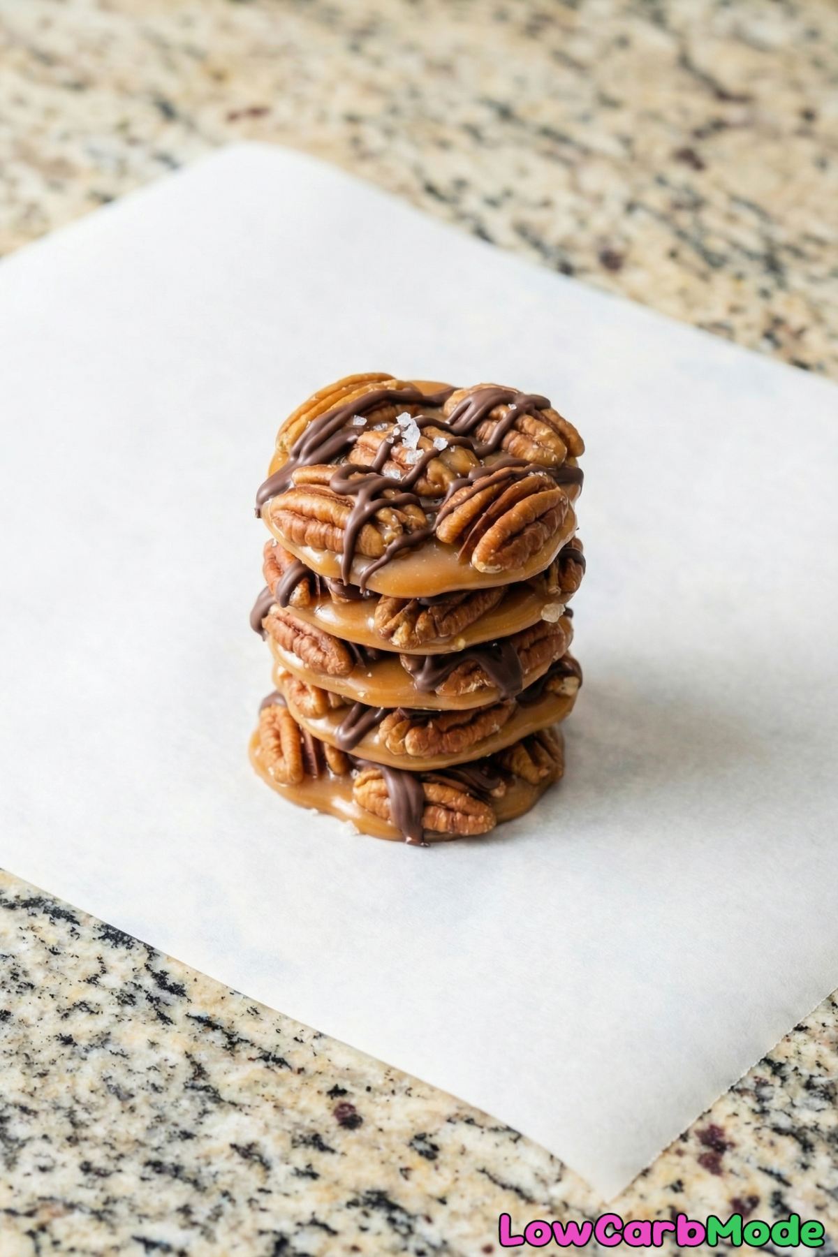 Easy low carb caramel pecan clusters
