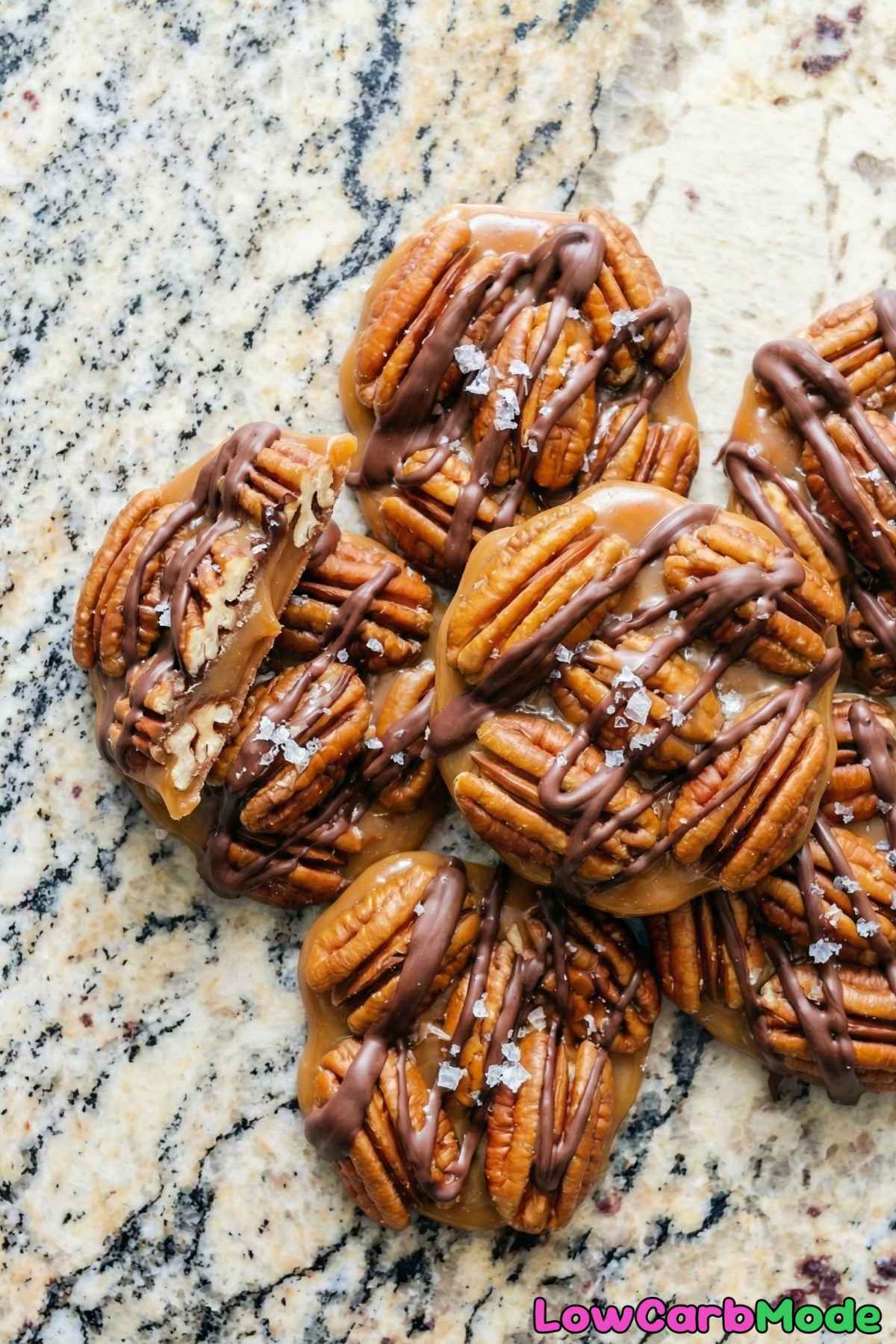 Buttery low carb caramel pecan clusters