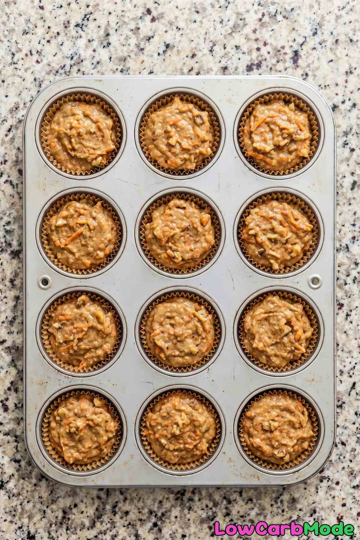 Low Carb Carrot Cake Cupcakes Step 4