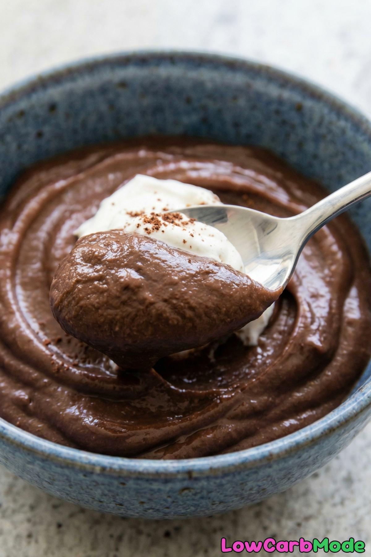 Luscious low carb chocolate avocado pudding