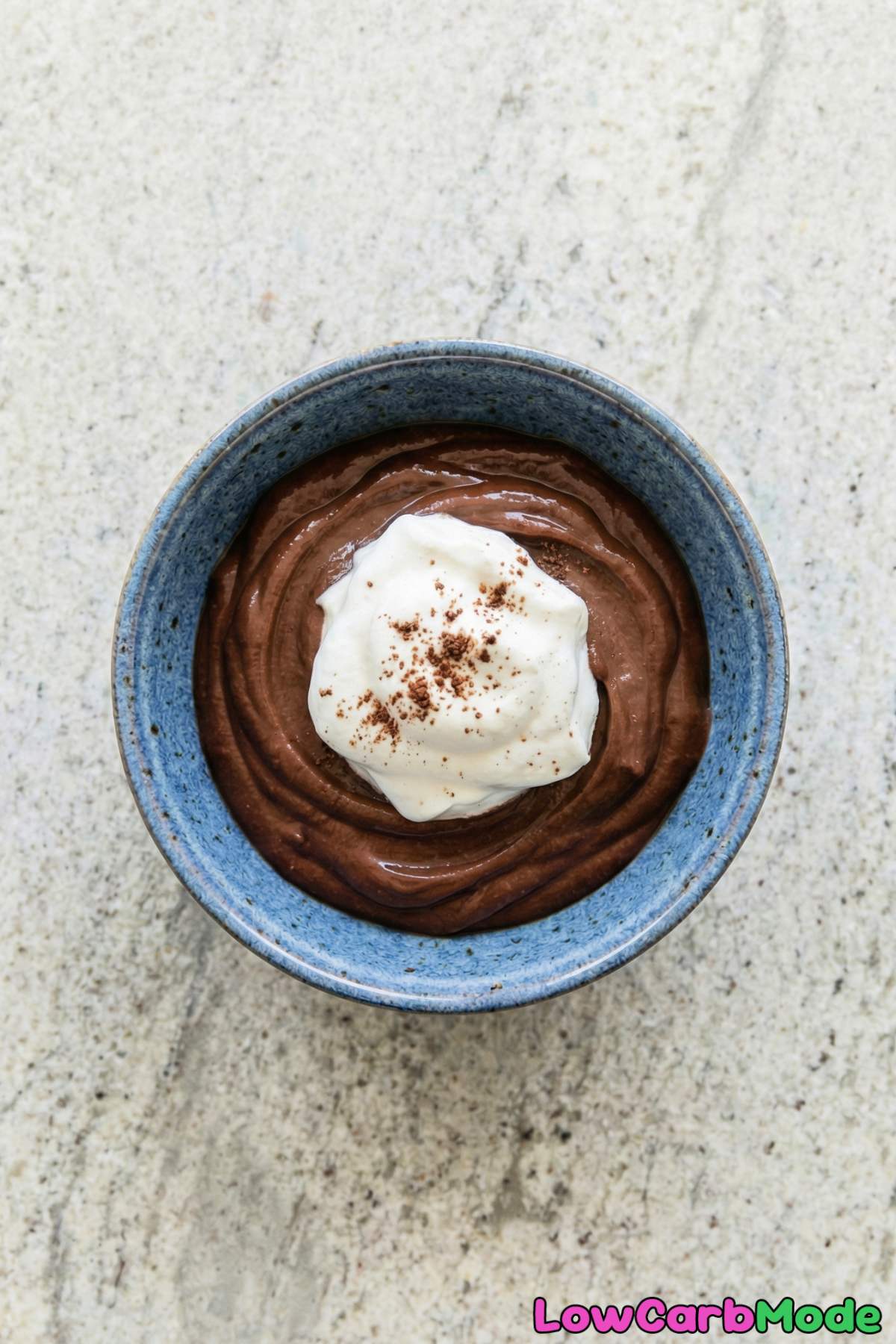 Easy low carb chocolate avocado pudding
