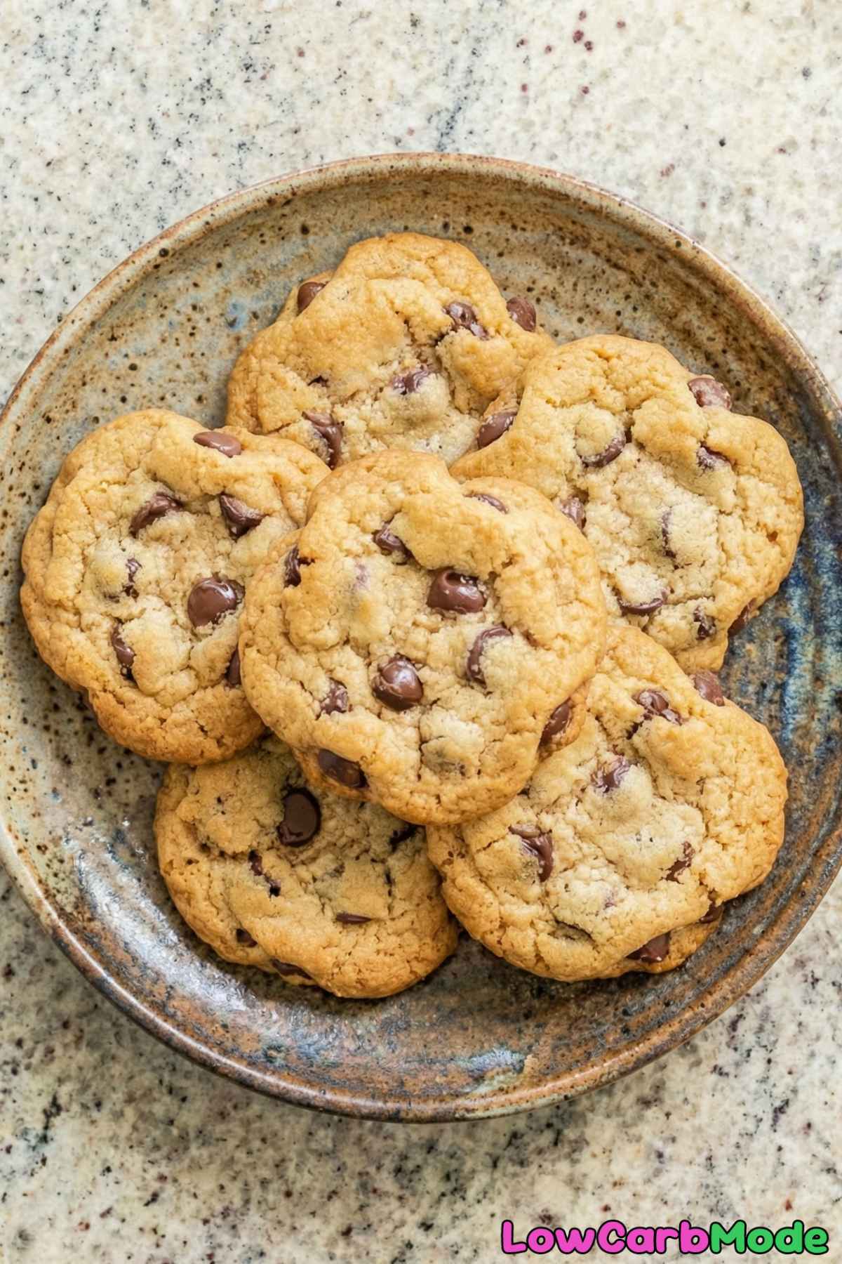 Crispy low carb chocolate chip cookies