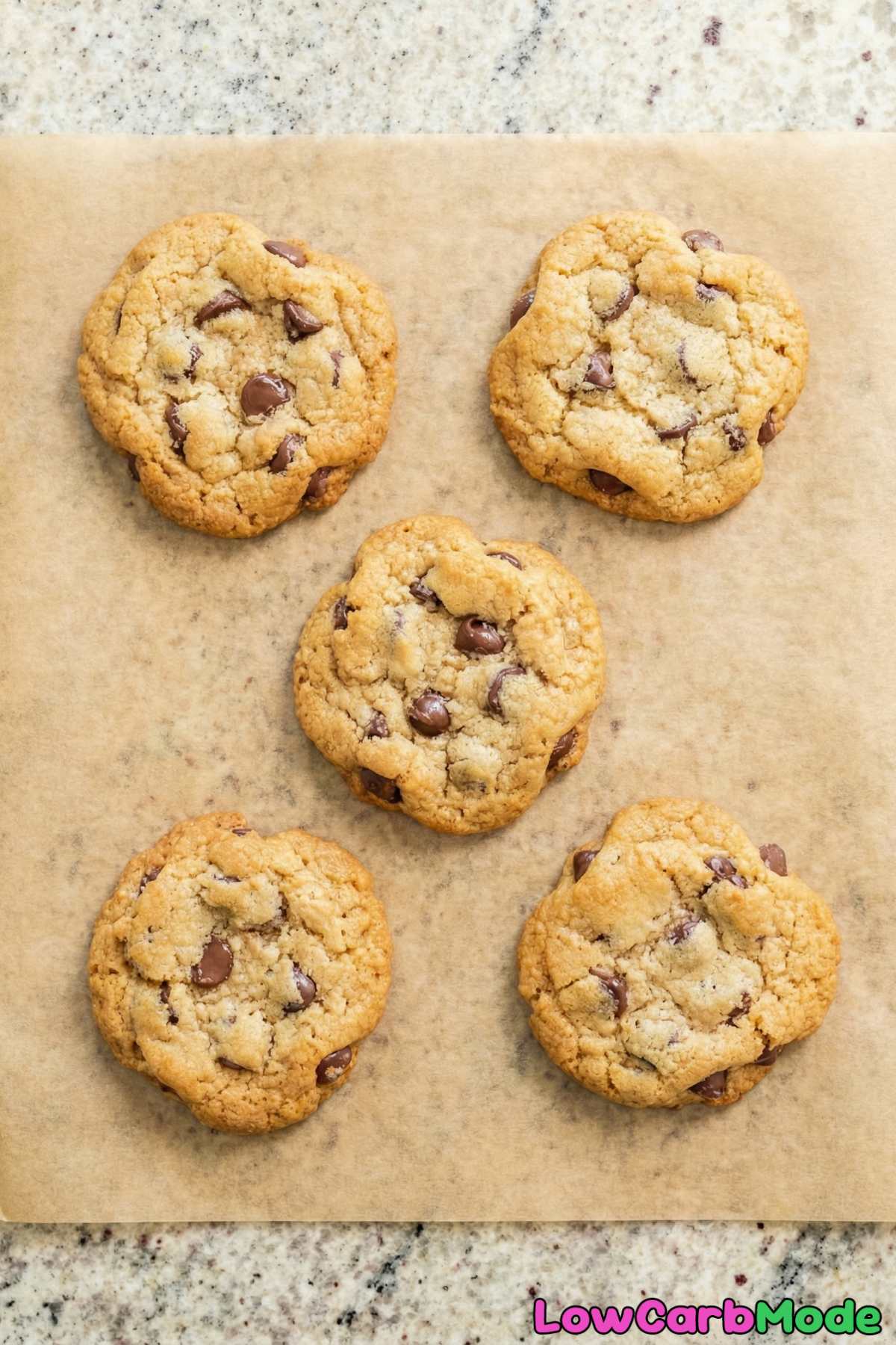 Homemade low carb chocolate chip cookies