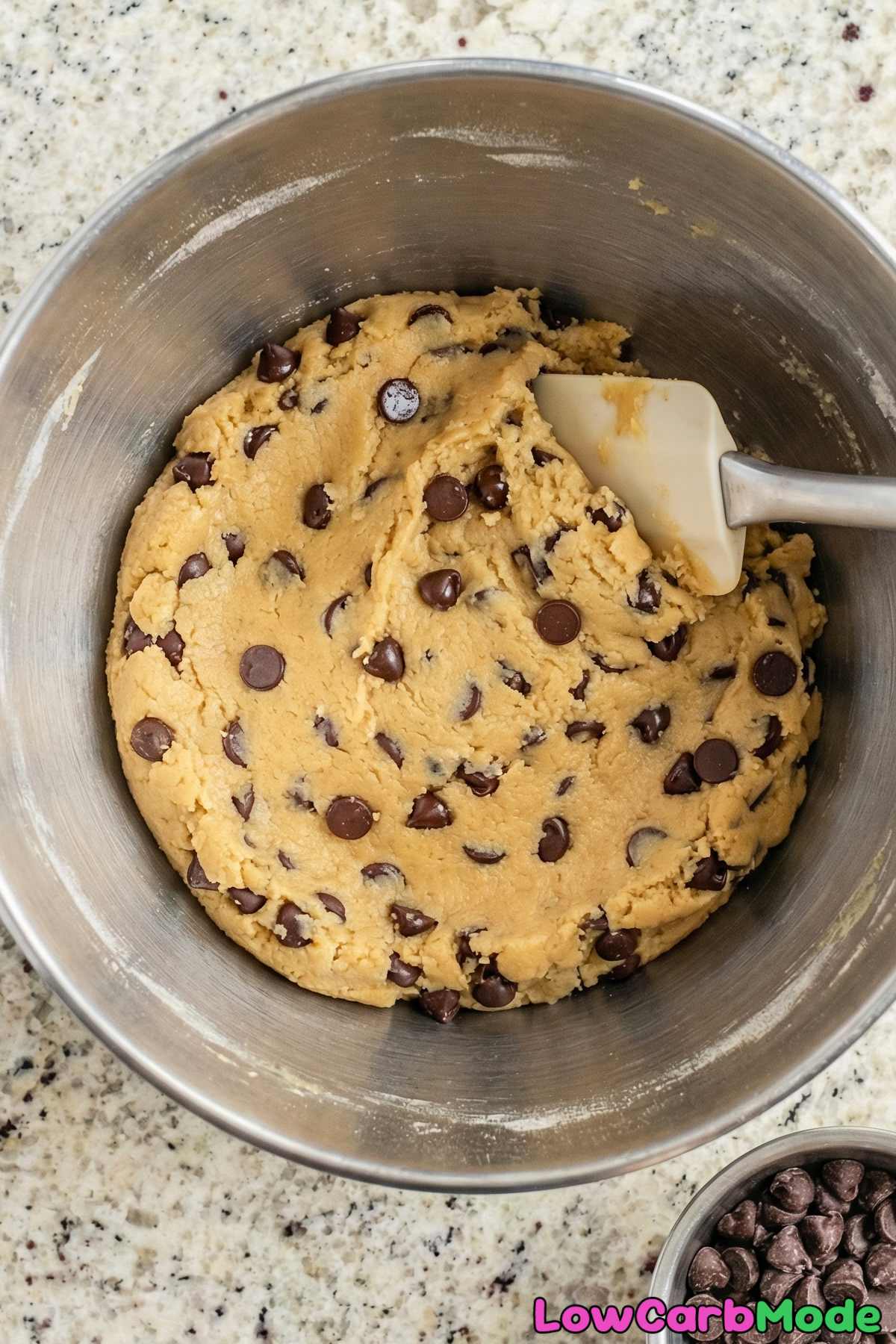 Low Carb Chocolate Chip Skillet Cookie Step 3
