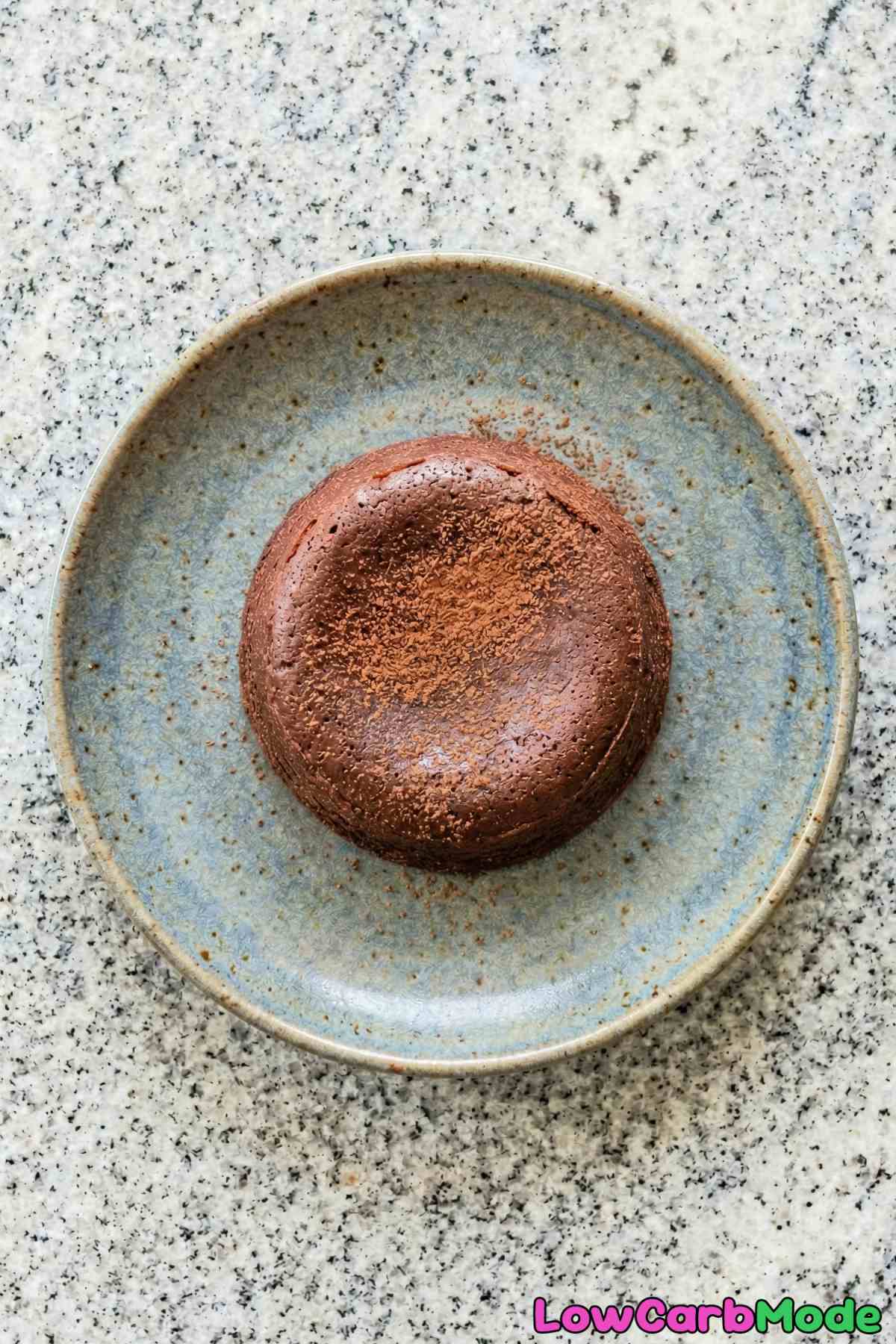 Homemade low carb chocolate lava cakes