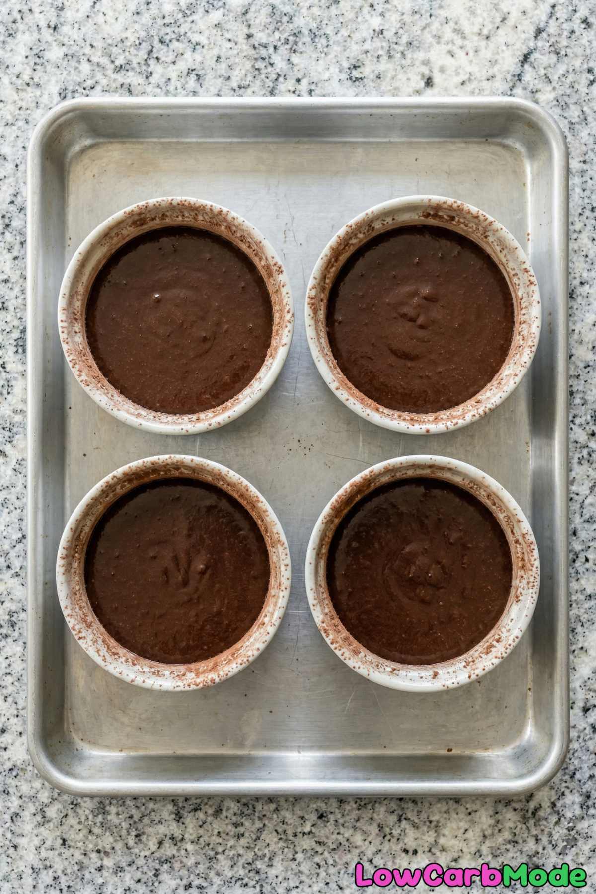 Low Carb Chocolate Lava Cakes Step 5
