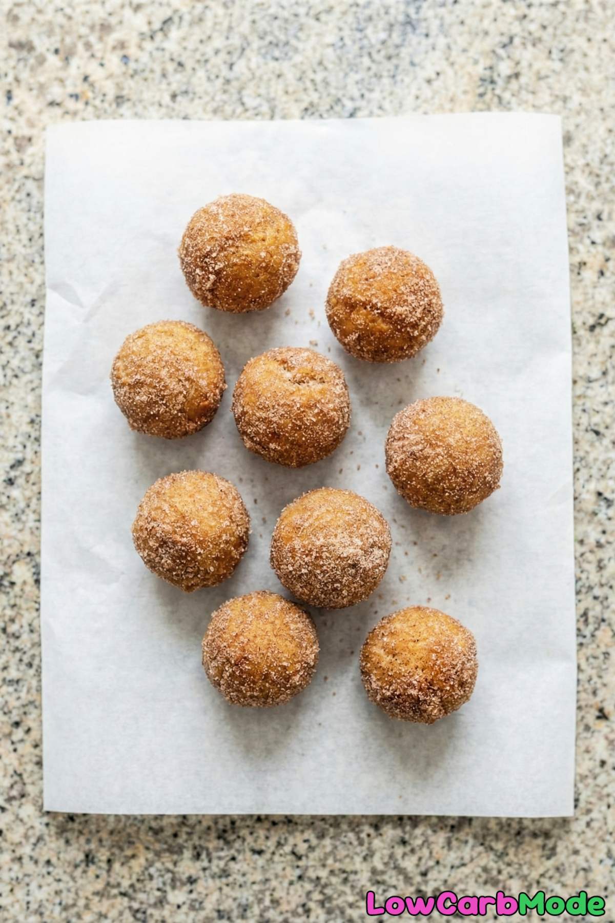 Soft low carb cinnamon sugar donut holes