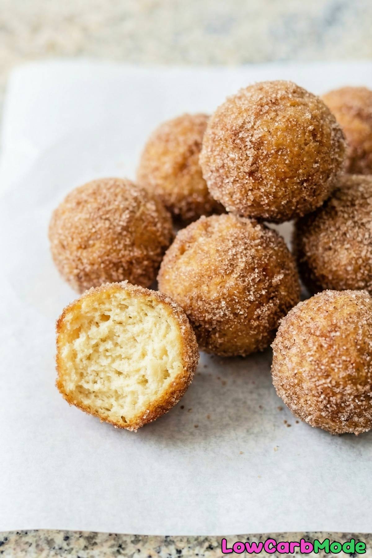 Homemade low carb cinnamon sugar donut holes