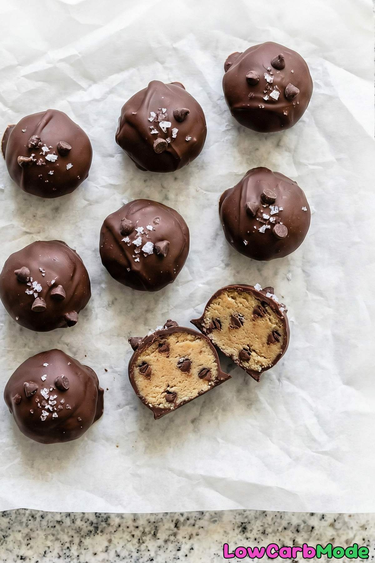 Decadent low carb cookie dough truffles