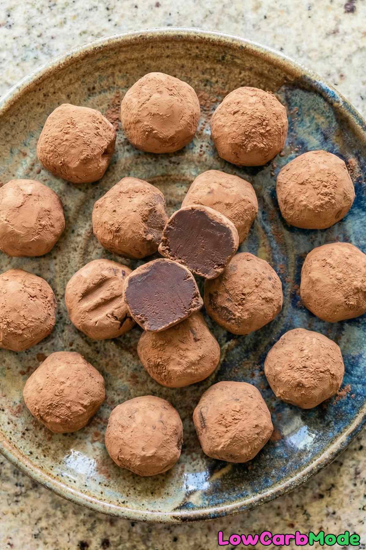 Indulgent low carb espresso chocolate truffles