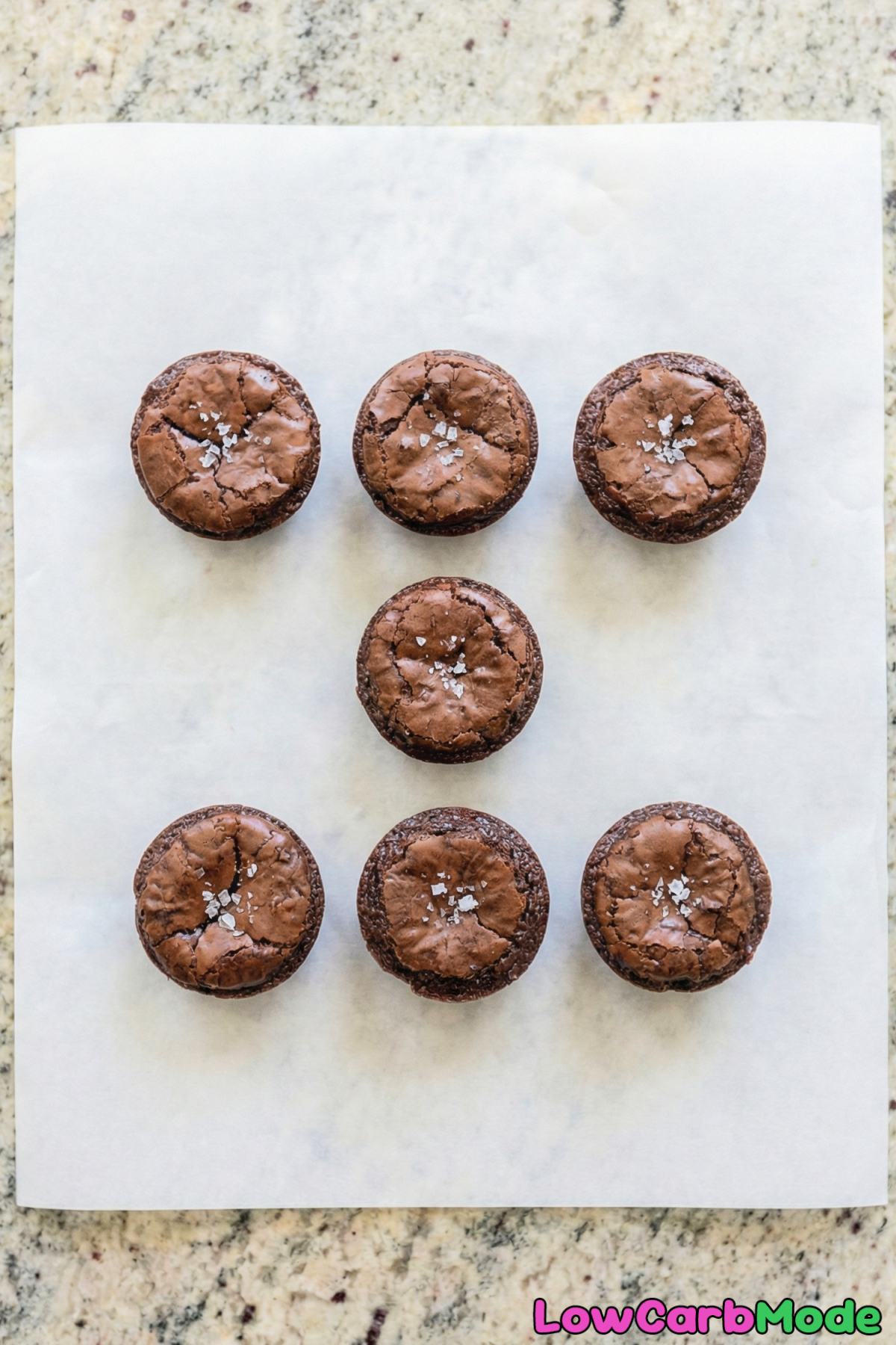 Chewy low carb brownie bites close up