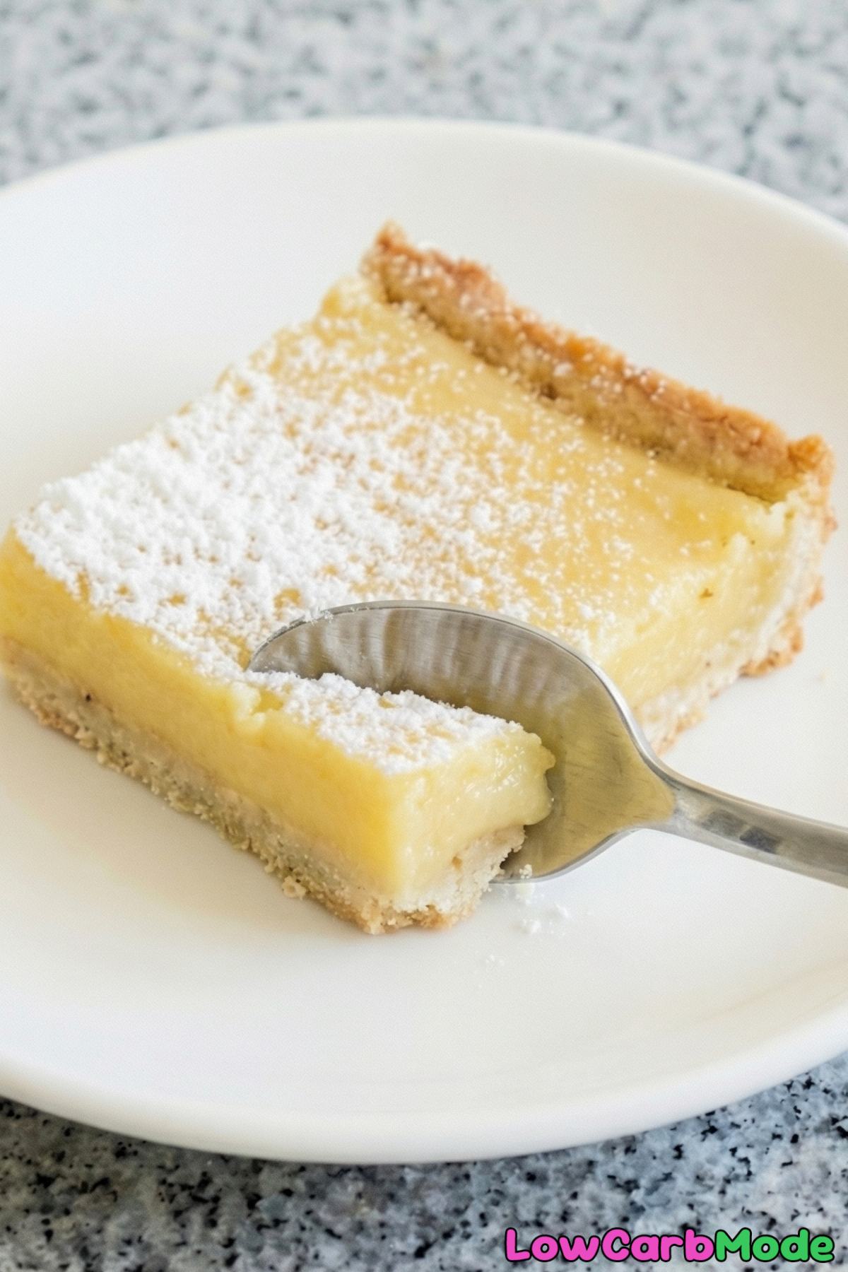 Irresistible low carb lemon bars stacked
