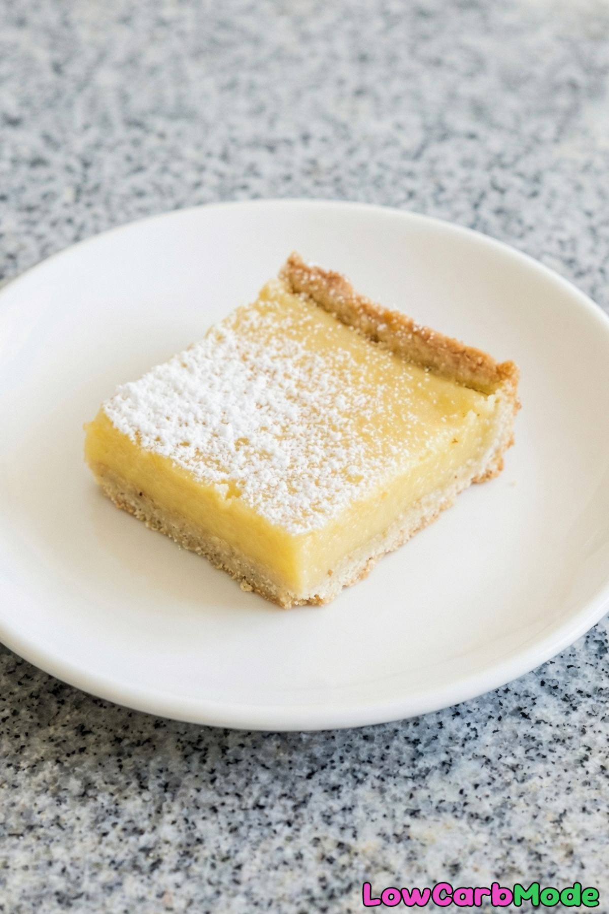 Easy low carb lemon bars on parchment