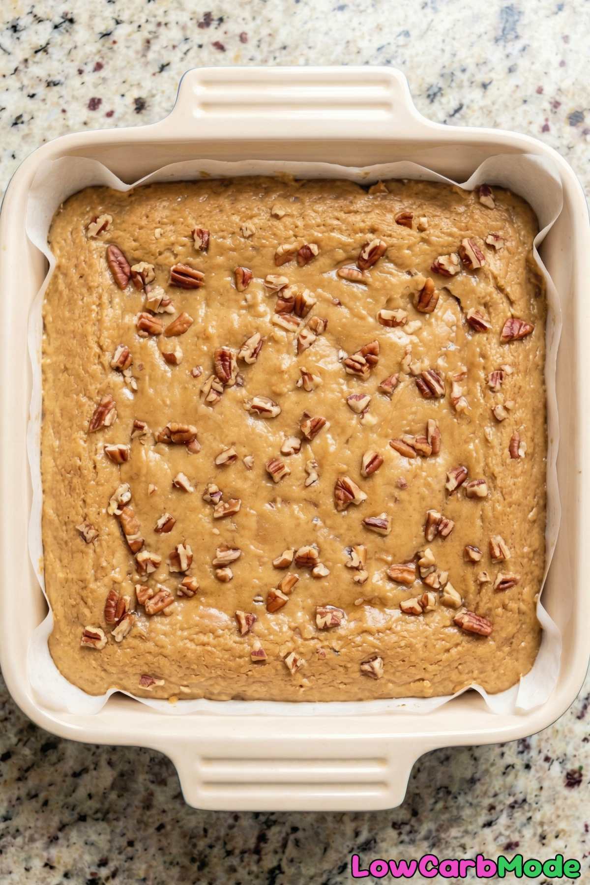 Low Carb Maple Pecan Blondies Step 4