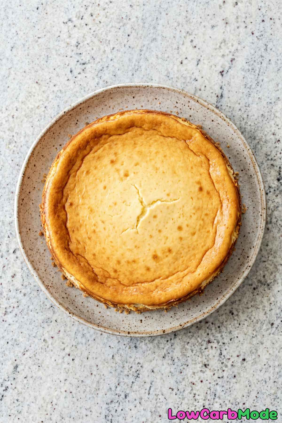 Perfect low carb New York cheesecake slice