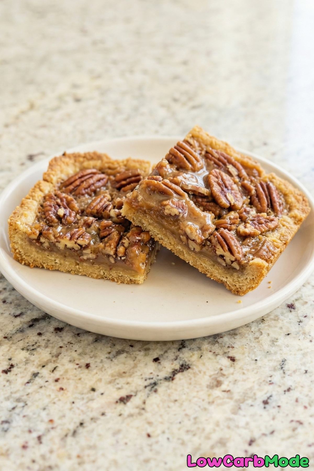 Irresistible low carb pecan pie bars