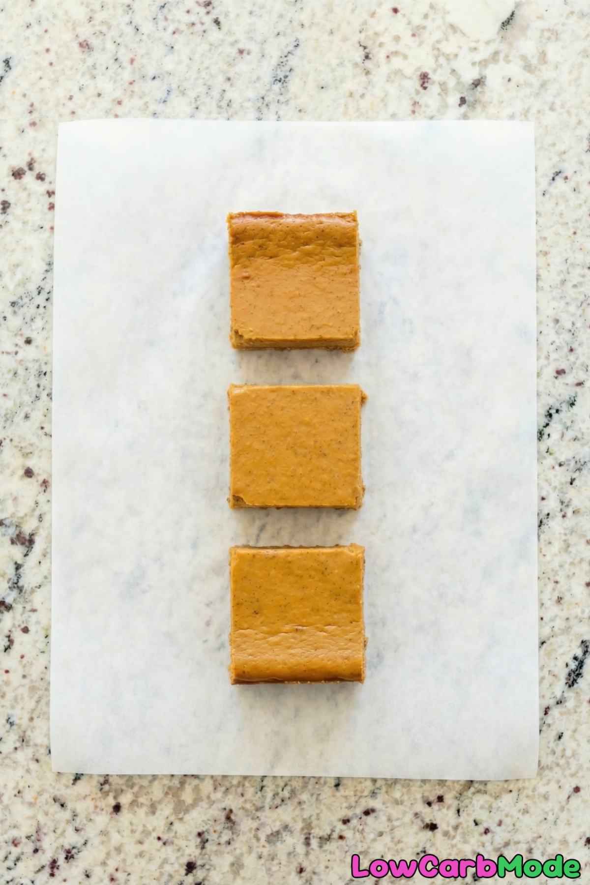 Irresistible low carb pumpkin cheesecake bars