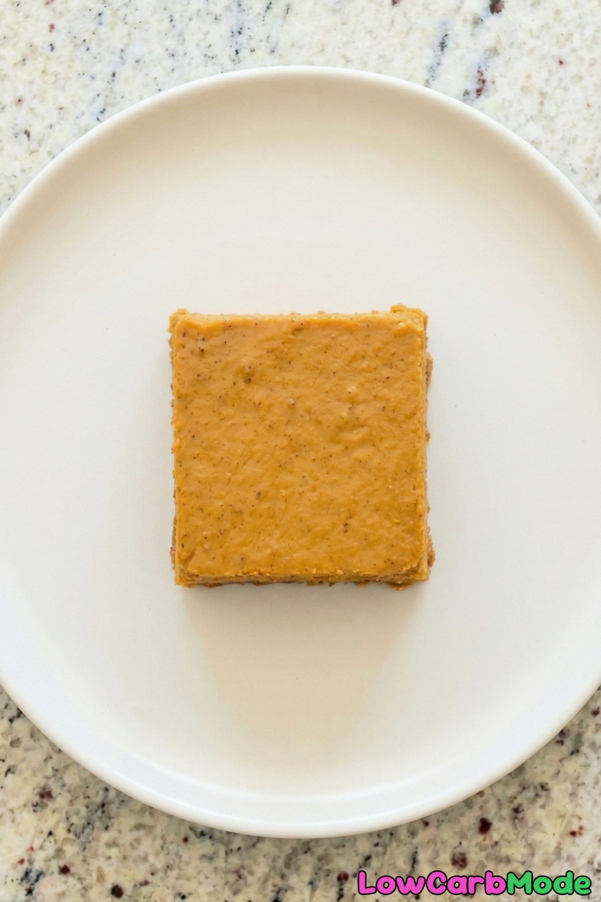 Silky low carb pumpkin cheesecake bars