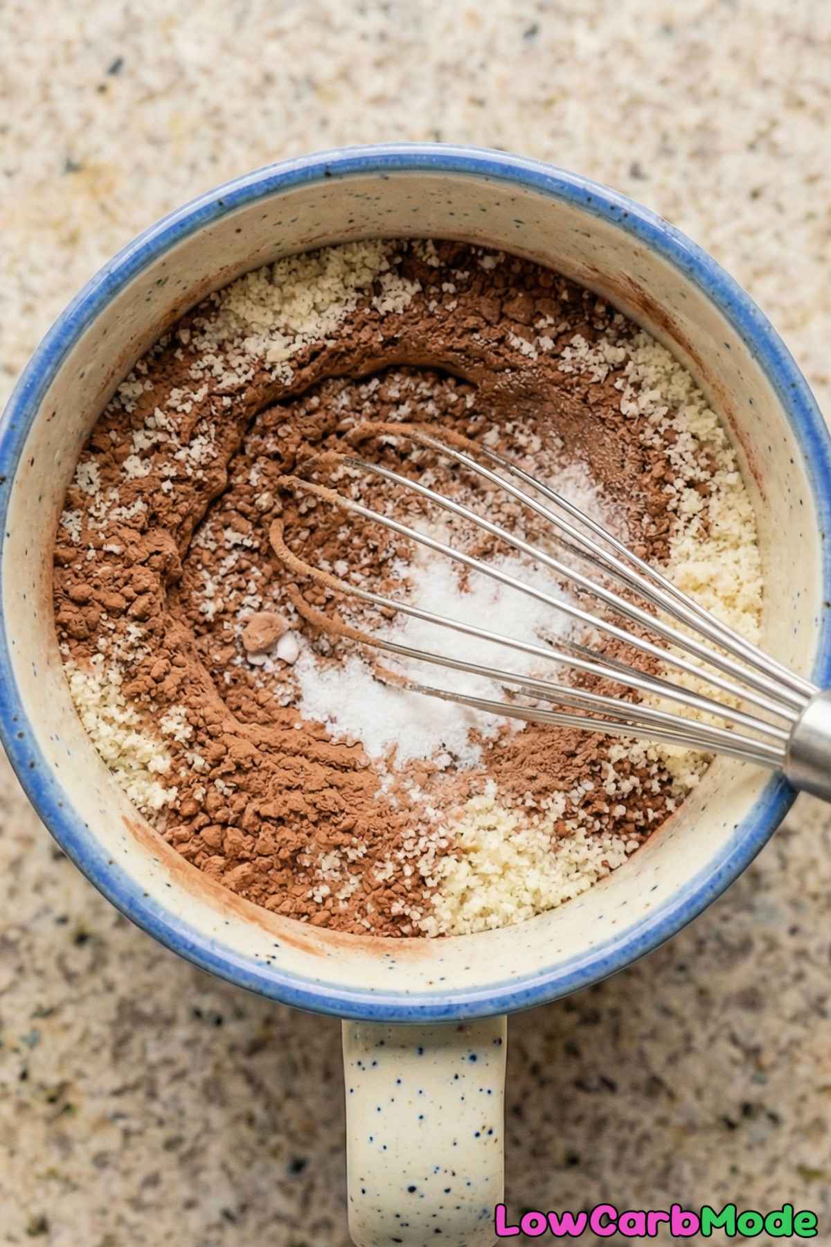 Low Carb Red Velvet Mug Cake Step 1