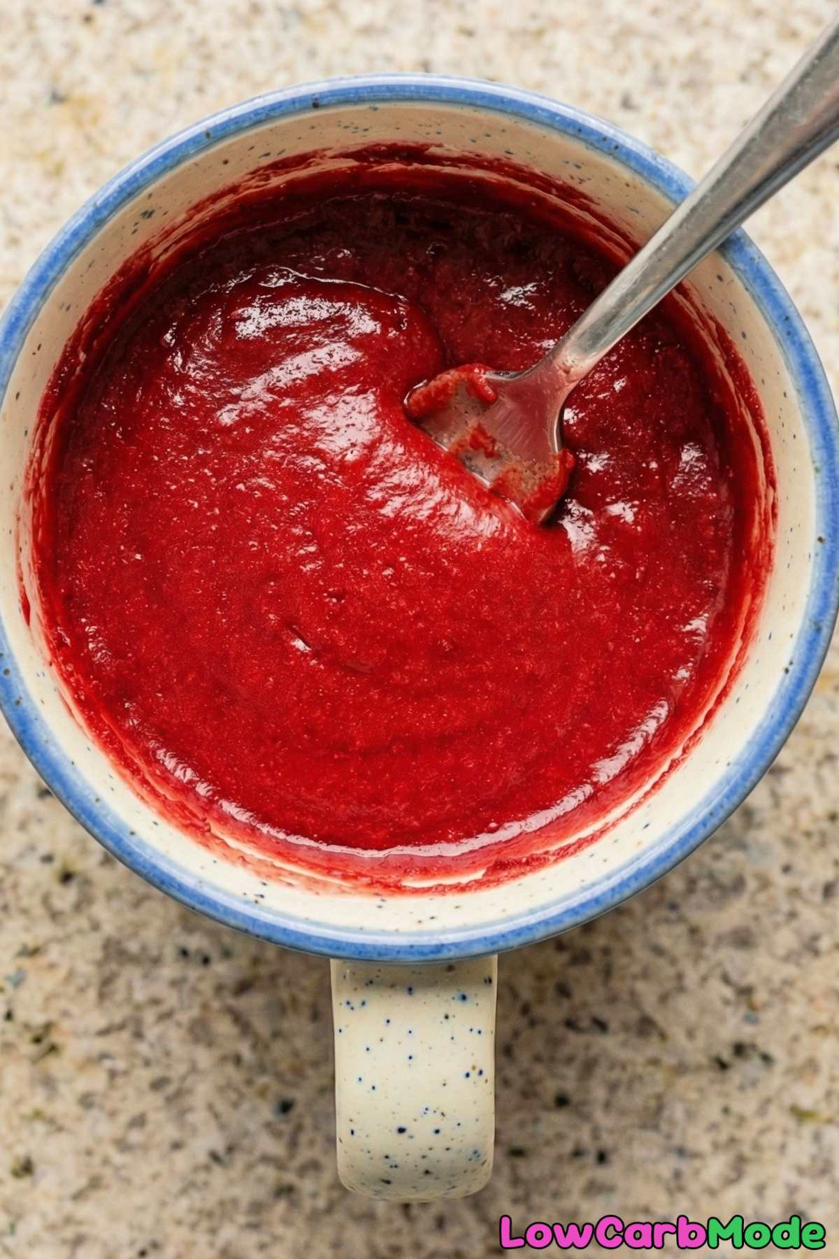 Low Carb Red Velvet Mug Cake Step 2