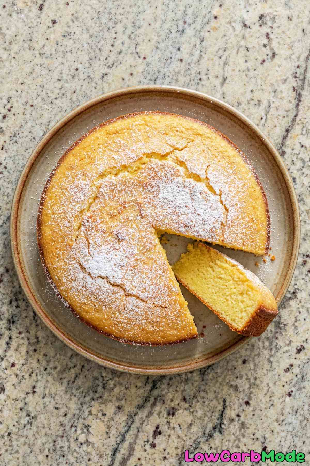 Easy low carb ricotta lemon cake recipe