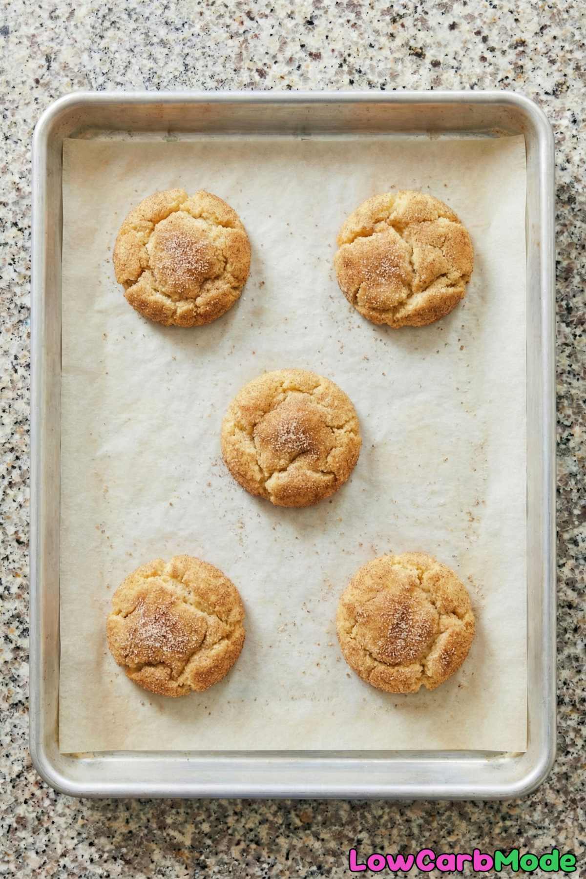 Buttery low carb snickerdoodle cookies