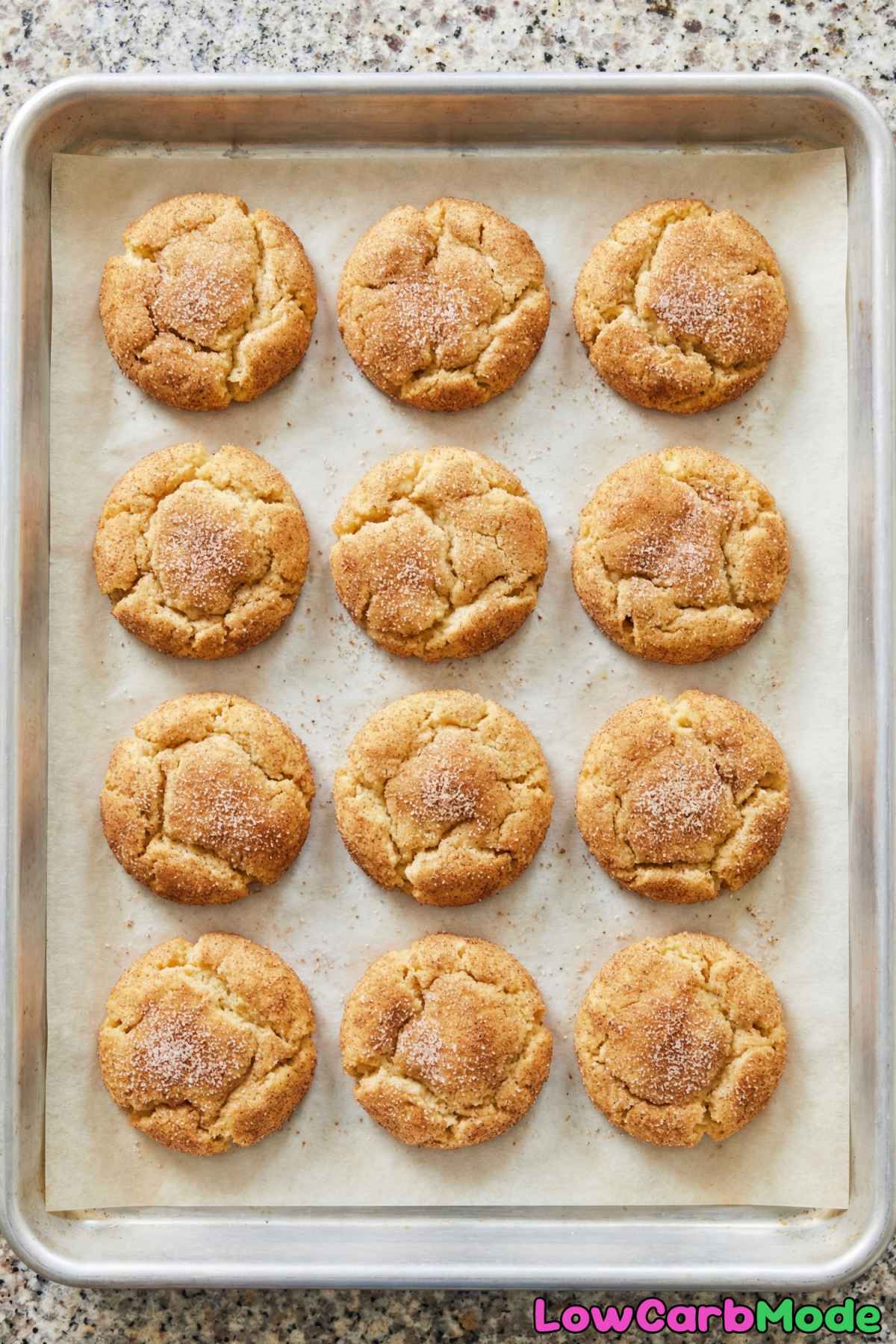 Warm low carb snickerdoodle cookies