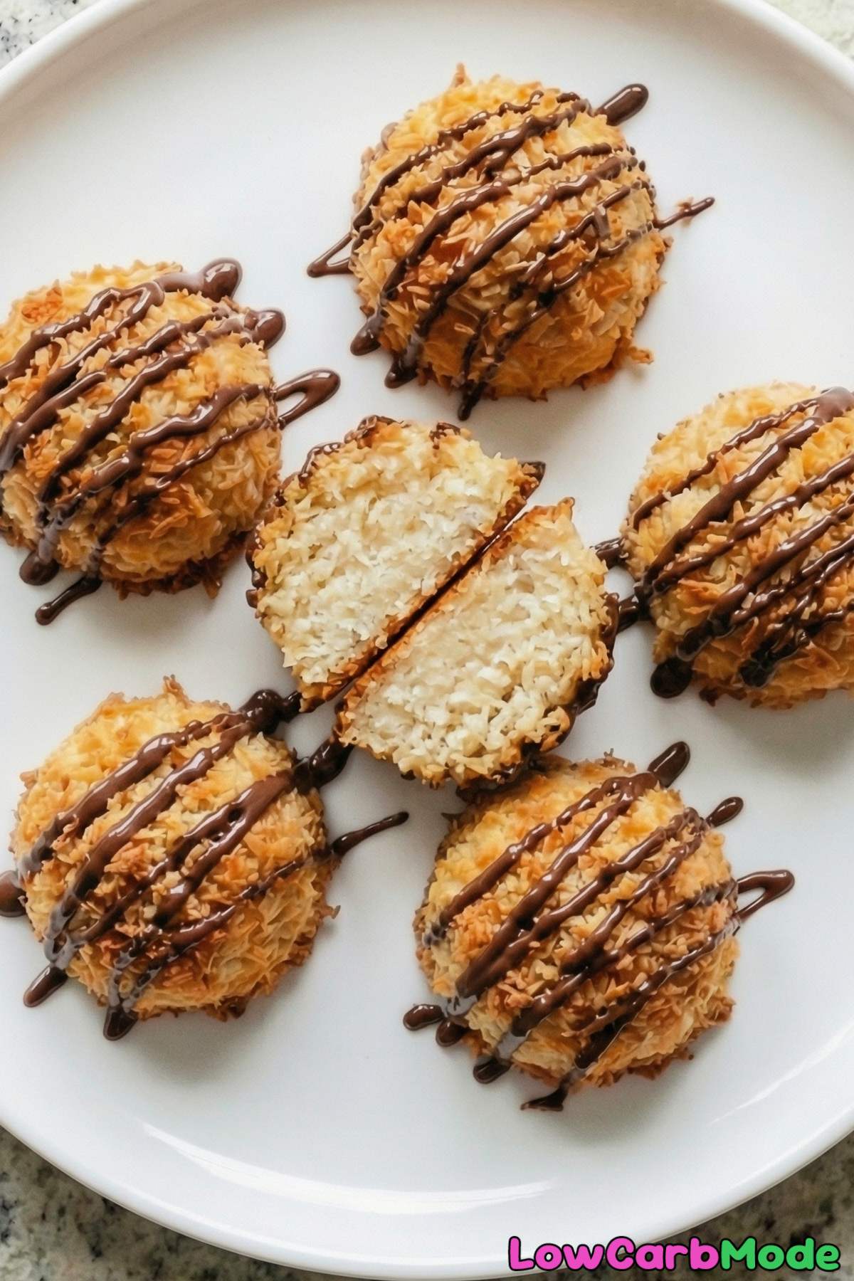 Sweet low carb toasted coconut macaroons