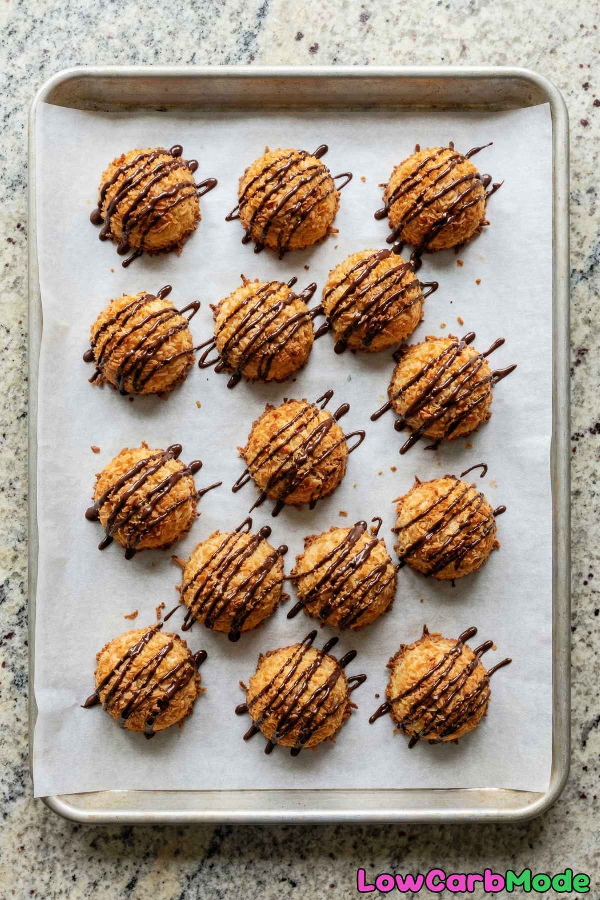 Homemade low carb toasted coconut macaroons