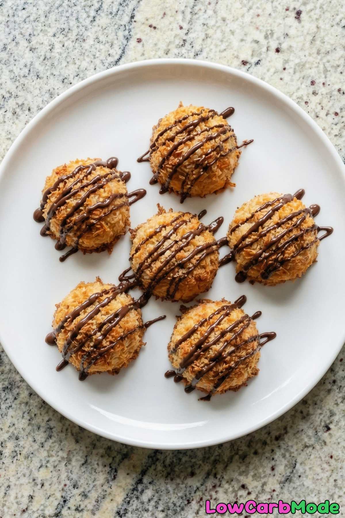 Light low carb toasted coconut macaroons