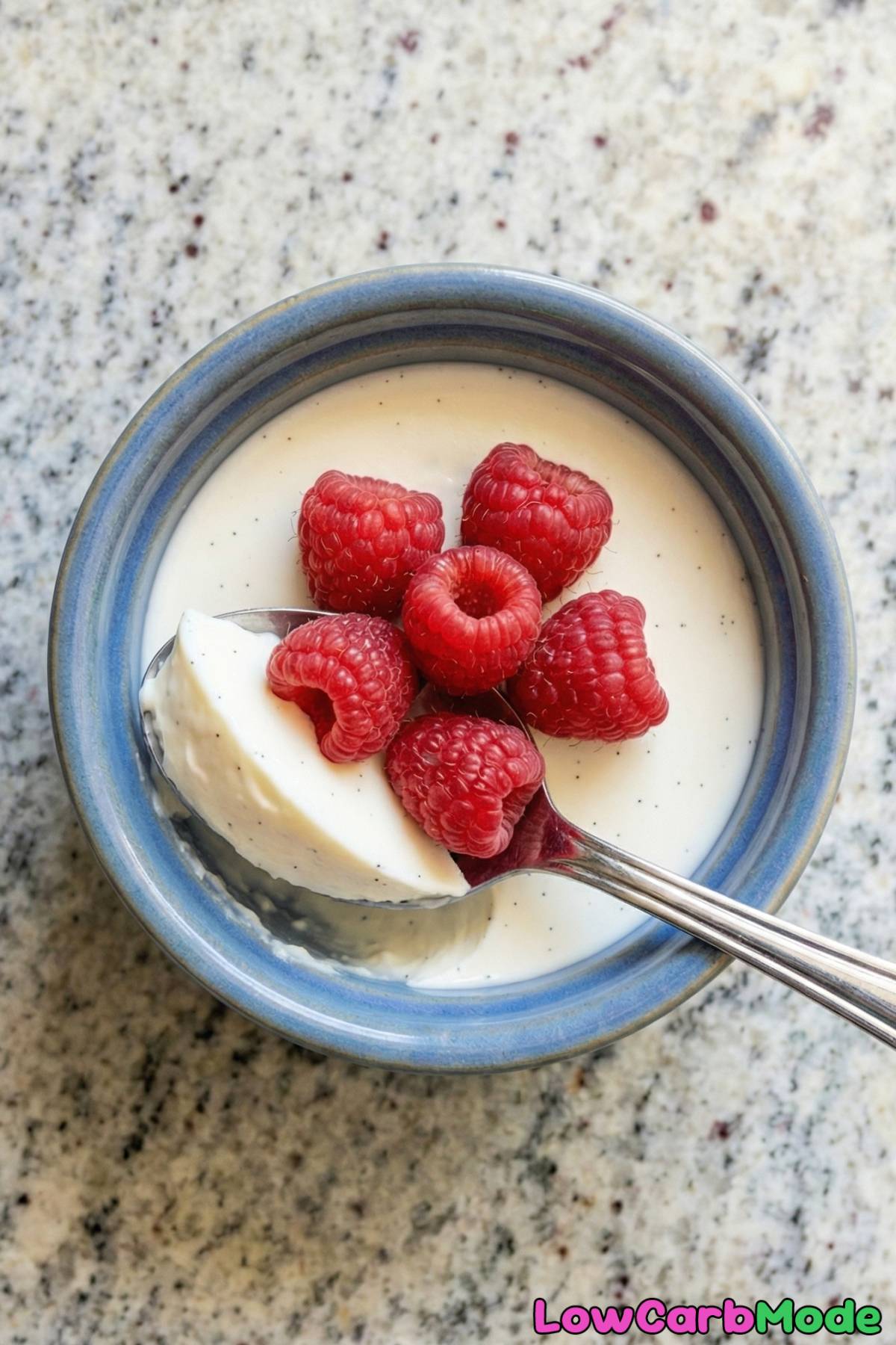 Luscious low carb vanilla panna cotta