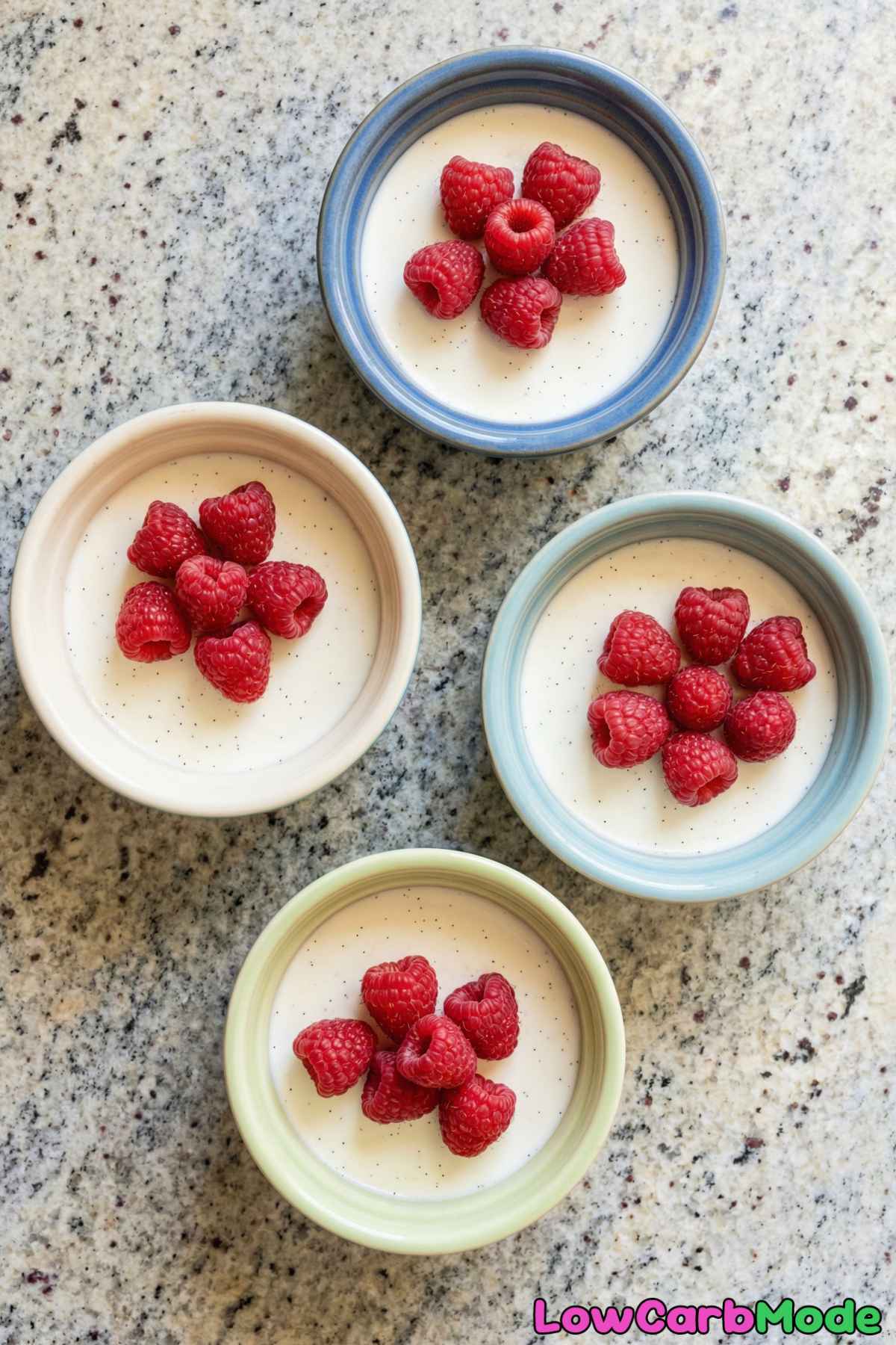Simple low carb vanilla panna cotta