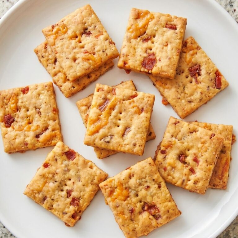 Keto Bacon Cheddar Crackers