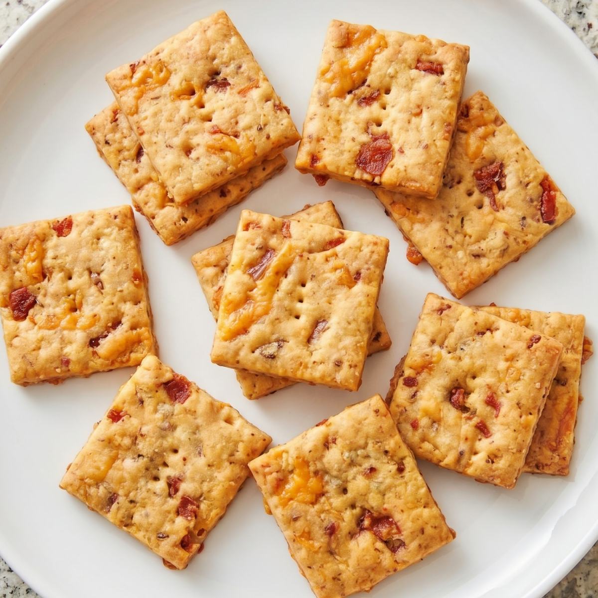 Keto Bacon Cheddar Crackers