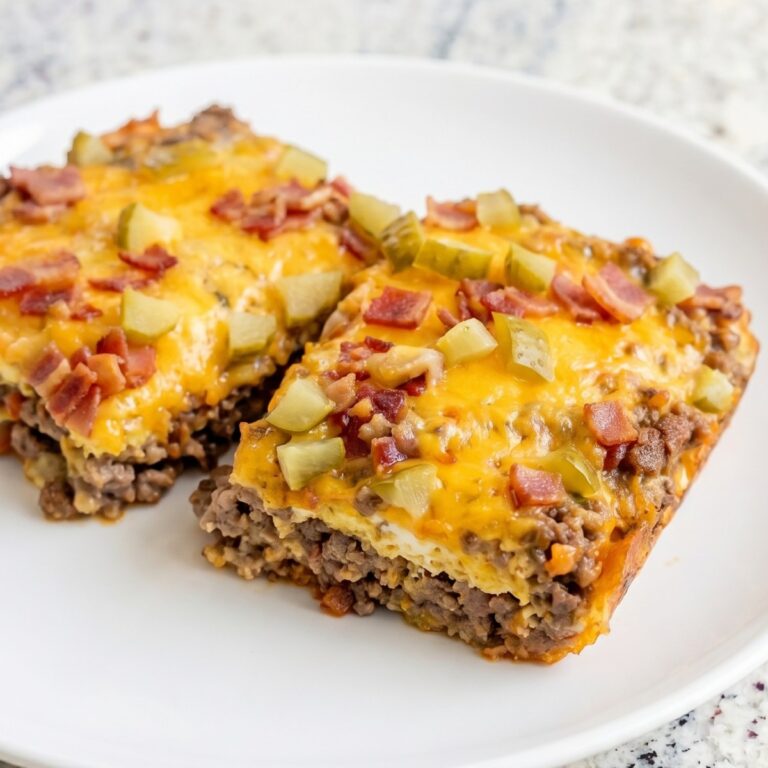 Keto Bacon Cheeseburger Casserole