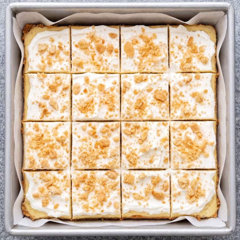 Keto Banana Pudding Cheesecake Bars