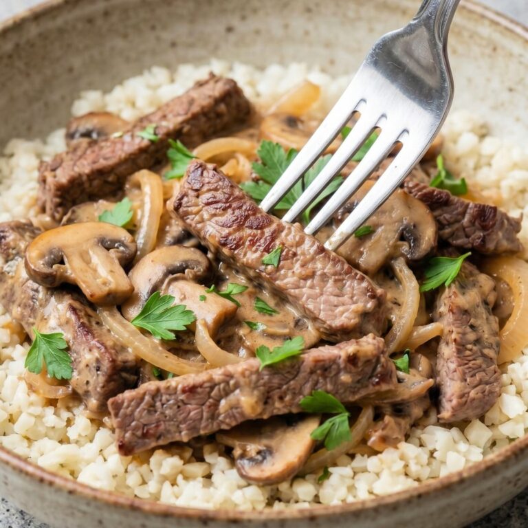 Keto Beef Stroganoff