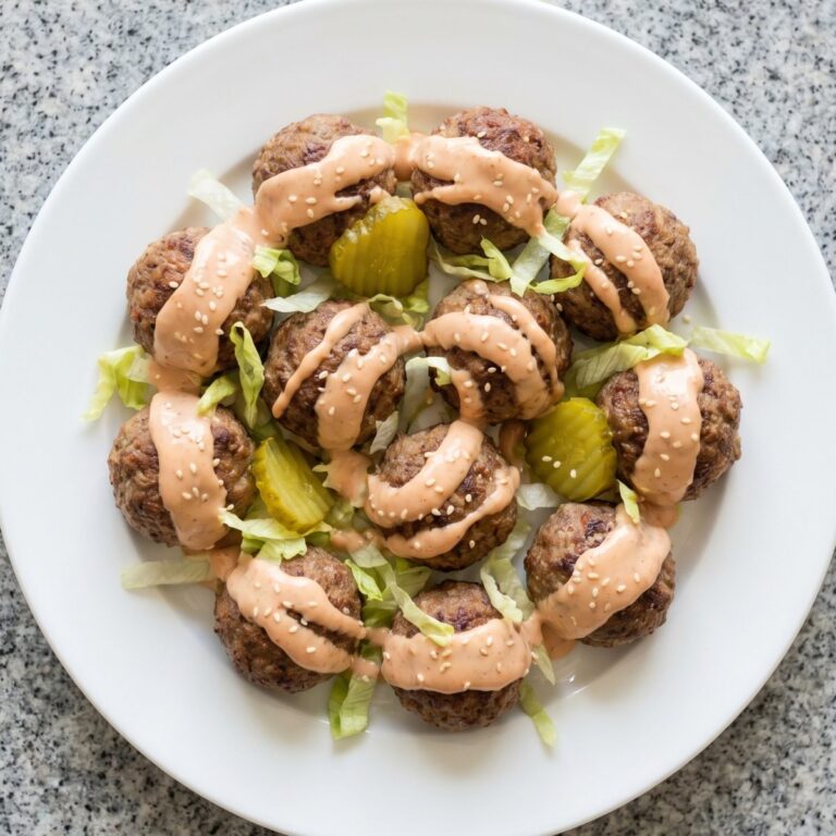 Keto Big Mac Meatballs