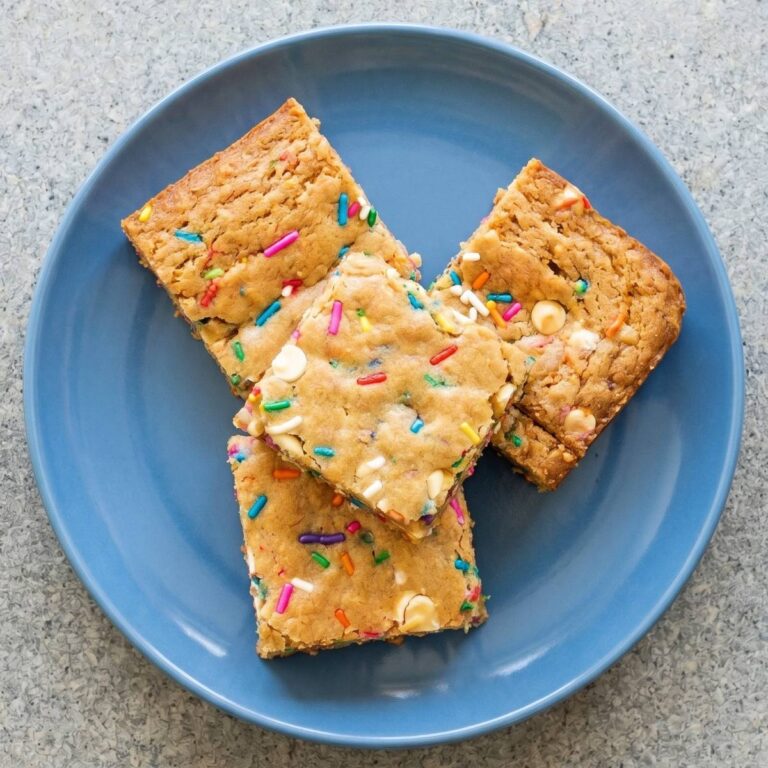 Keto Birthday Cake Blondies