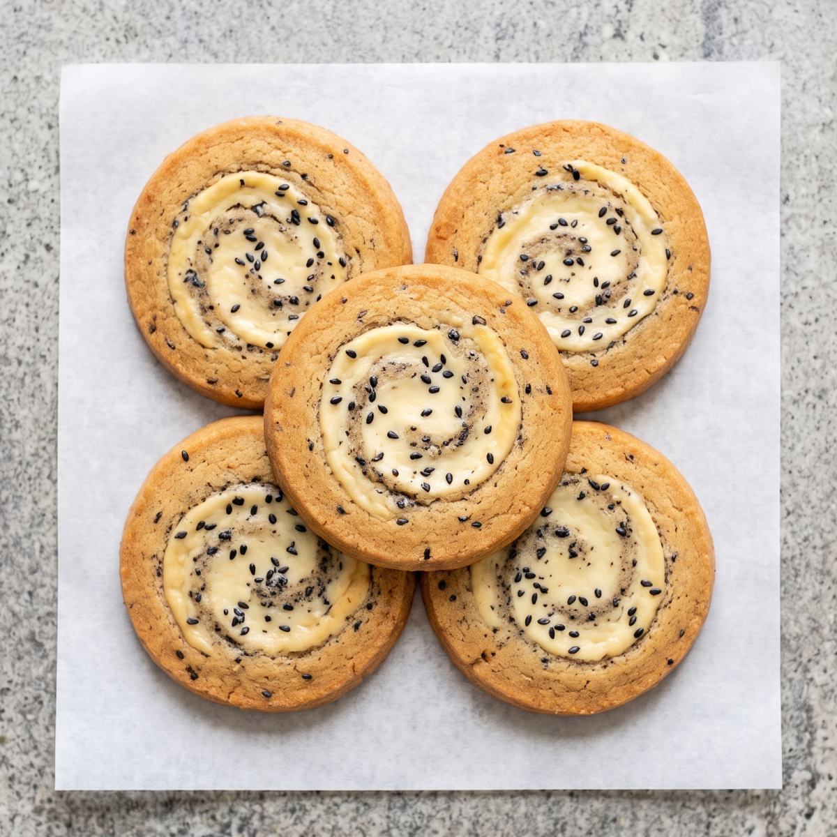 Keto Black Sesame Cheesecake Cookies