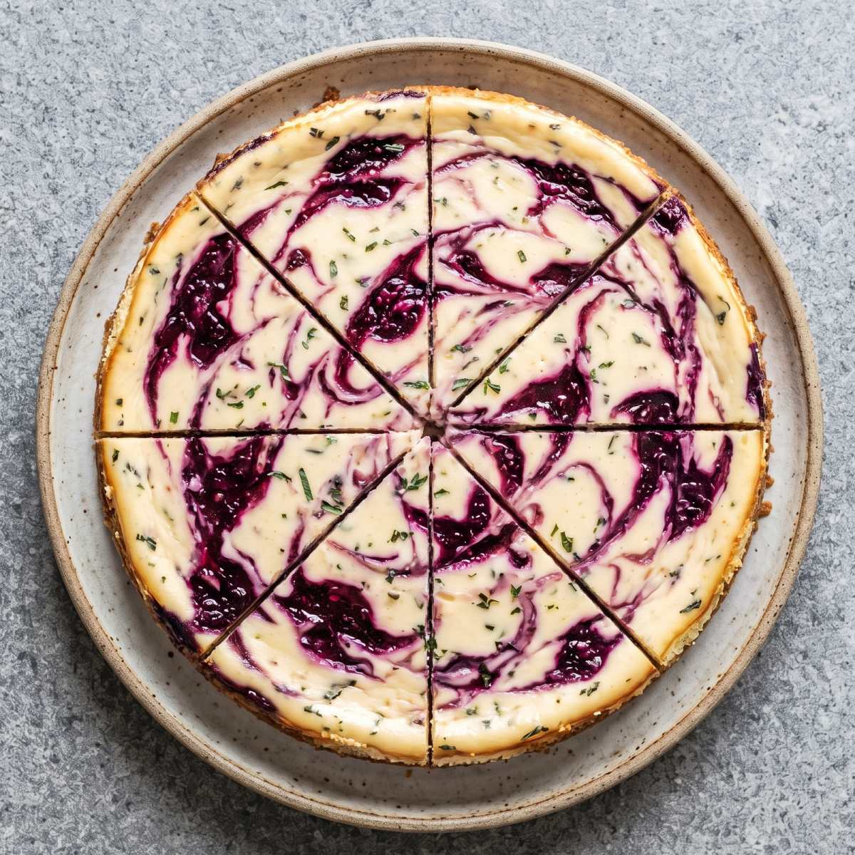 Keto Blackberry Sage Cheesecake