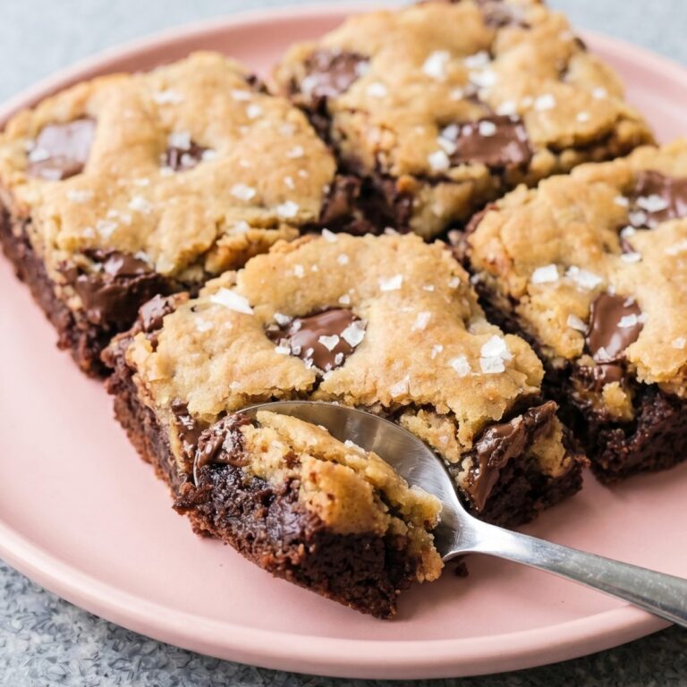 Keto Brookie Bars with Sea Salt