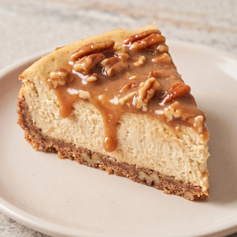 Keto Brown Butter Pecan Cheesecake