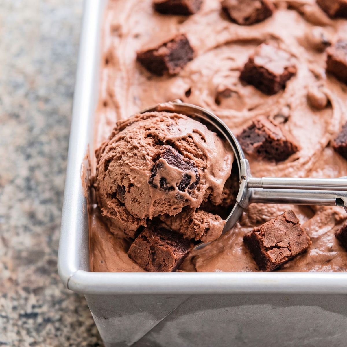 Keto Brownie Batter Ice Cream