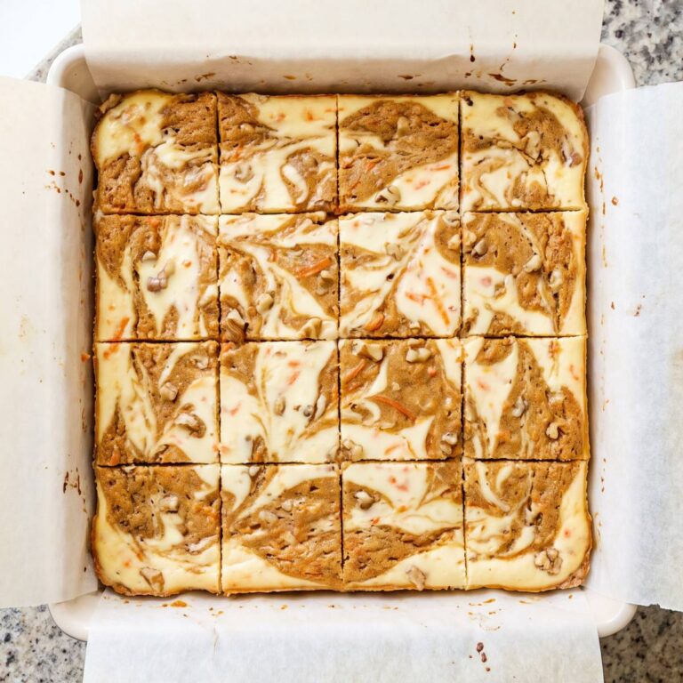 Keto Carrot Cake Cheesecake Bars