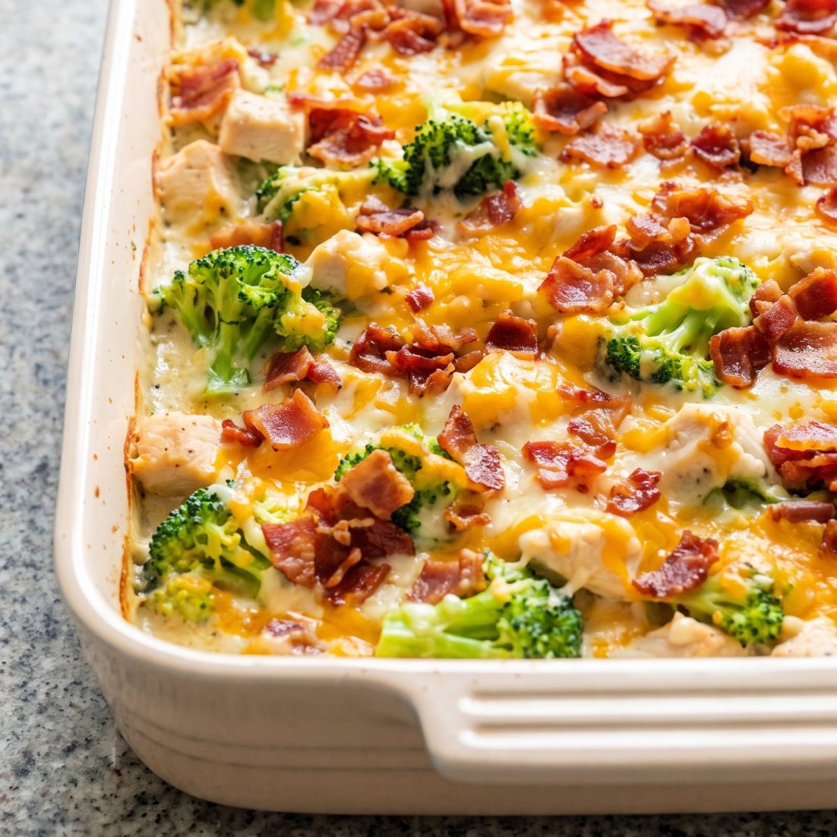 Keto Cheesy Broccoli Chicken Casserole