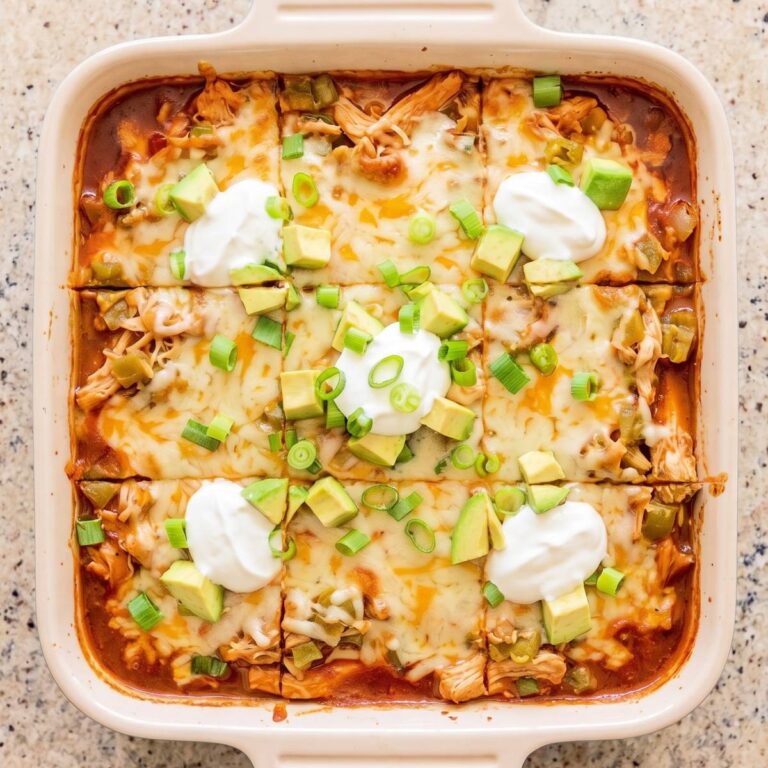 Keto Chicken Enchilada Casserole