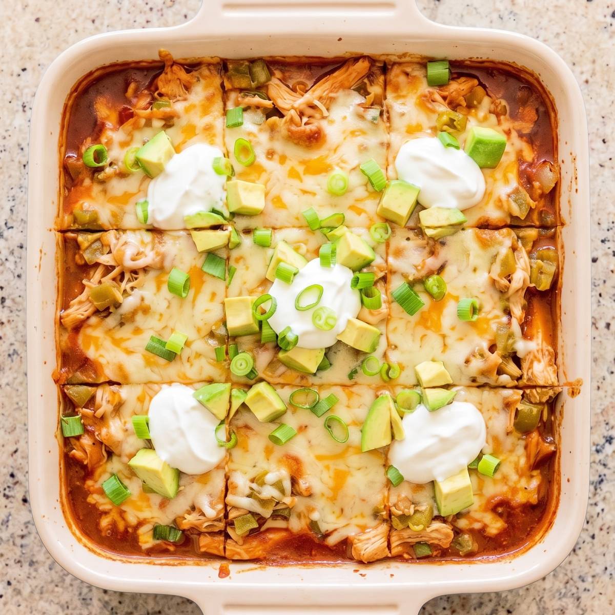 Keto Chicken Enchilada Casserole